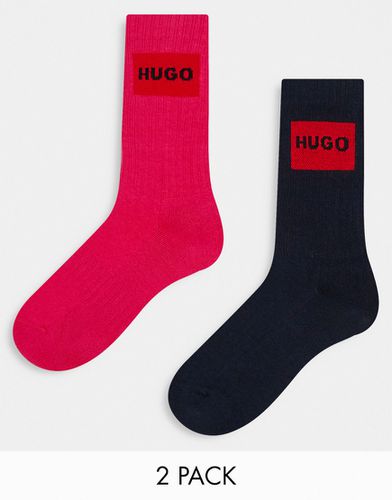 HUGO - Confezione da 2 paia di calzini multicolore con logo stampato - HUGO Bodywear - Modalova