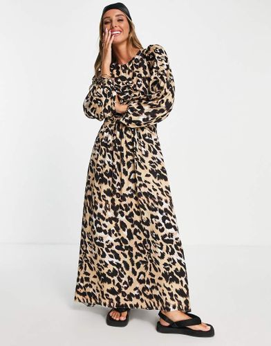InWear - Alline - Vestito midi arricciato con stampa leopardata-Multicolore - In Wear - Modalova