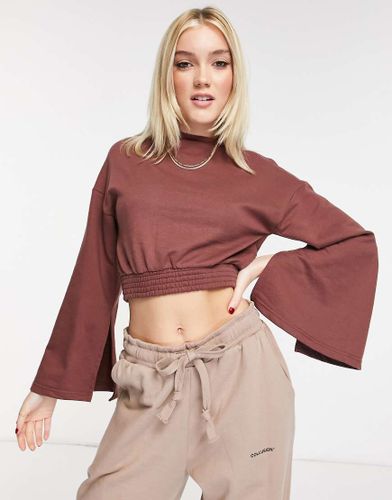 Maglione corto marrone cioccolato in coordinato - Influence - Modalova