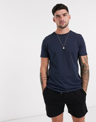 Essentials - T-shirt girocollo in cotone, colore blu navy - NAVY - Jack & Jones - Modalova