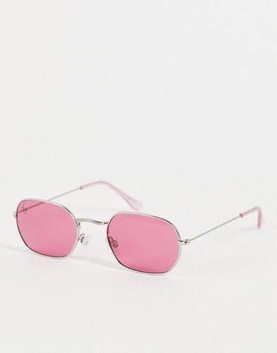 Occhiali da sole rotondi in metallo, colore rosa - Jeepers Peepers - Modalova