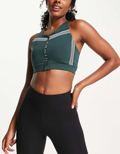 Reggiseno sportivo per allenamento intenso con zip frontale e nastro bosco - Only Play - Modalova