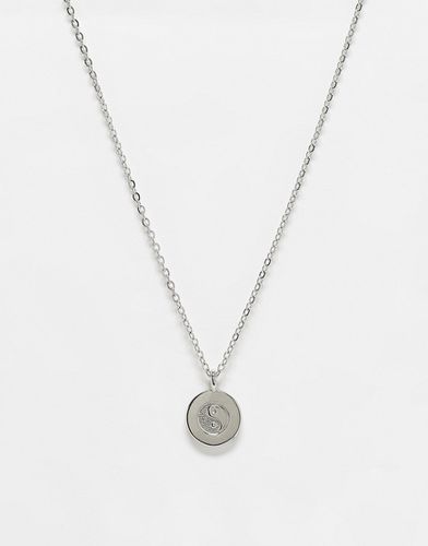 Collana a catenina in acciaio inossidabile color argento con pendente yin-yang - LOST SOULS - Modalova