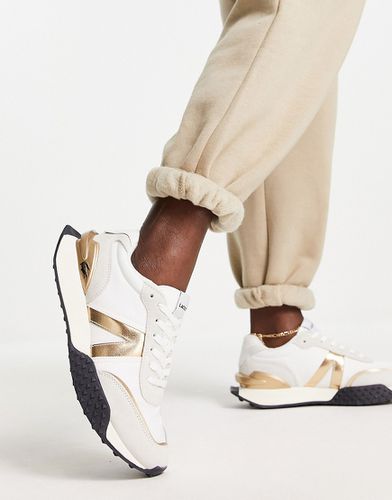 L-Spin Deluxe - Sneakers da corsa in pelle bianche e oro-Bianco - Lacoste - Modalova