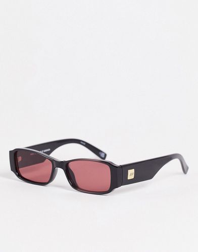 Tres Gauche - Occhiali da sole rettangolari neri e rosa-Nero - Le Specs - Modalova