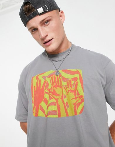 Levi's Skateboarding - T-shirt grigia con stampa sul petto-Grigio - LEVIS SKATEBOARDING - Modalova