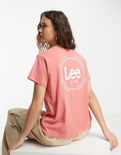 T-shirt color corallo con logo sul retro-Rosa - Lee Jeans - Modalova