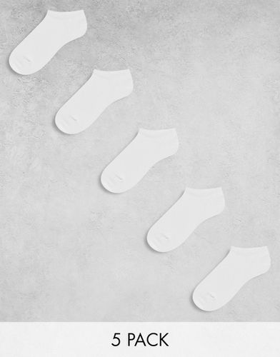 Confezione da 5 paia di calzini sportivi bianchi-Bianco - Monki - Modalova