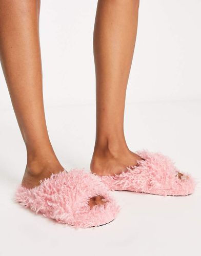 Pantofole incrociate soffici rosa - Mango - Modalova