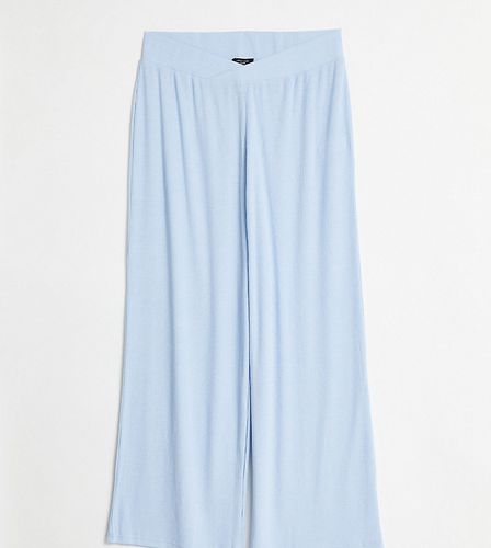 New Look Curve - Pantaloni azzurri da casa in coordinato - New Look Plus - Modalova