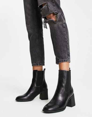 Stivaletti Chelsea con tacco neri-Nero - New Look - Modalova