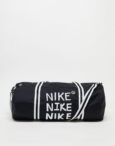 Heritage - Borsa a sacco nera con logo "" bianco-Nero - Nike - Modalova