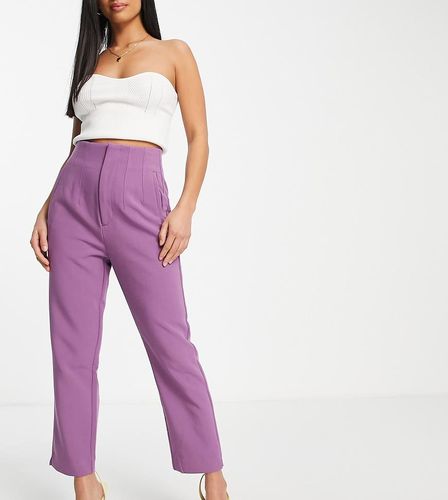 Petite - Pantaloni slim sartoriali viola - Stradivarius - Modalova