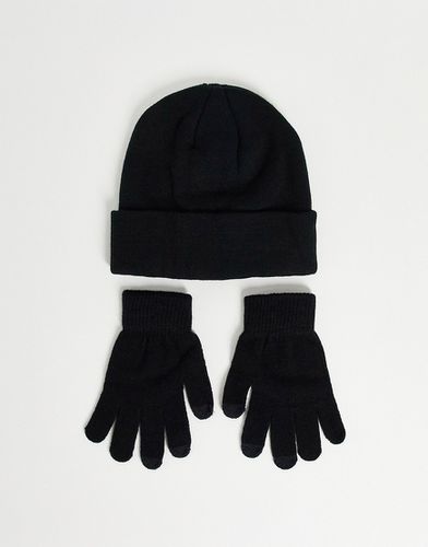 Set regalo con cappello e guanti nero - SVNX - Modalova