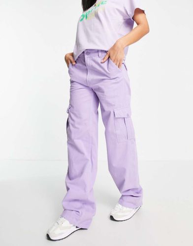 Pantaloni cargo dritti a vita alta lilla-Viola - Pull & Bear - Modalova