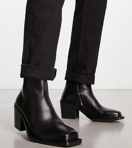 Nola - Stivali in pelle nera con tacco-Black - WALK LONDON - Modalova