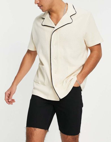 Pantaloncini di jeans slim neri-Nero - Topman - Modalova