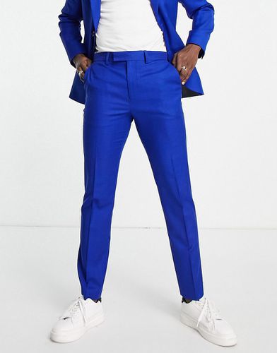 Pantaloni da abito slim blu - Topman - Modalova