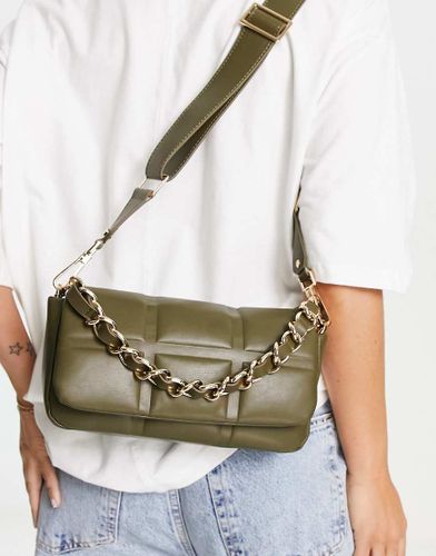 Cara - Borsa a tracolla trapuntata verde - Topshop - Modalova