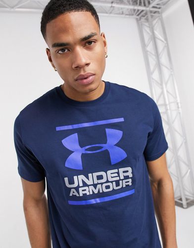 Foundation - T-shirt da allenamento con logo blu navy - Under Armour - Modalova