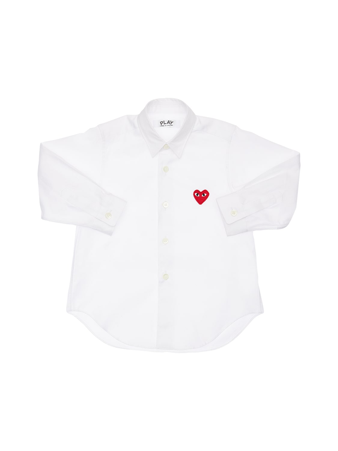 Cotton Poplin Shirt W/ Embroidered Patch - COMME DES GARÇONS PLAY - Modalova