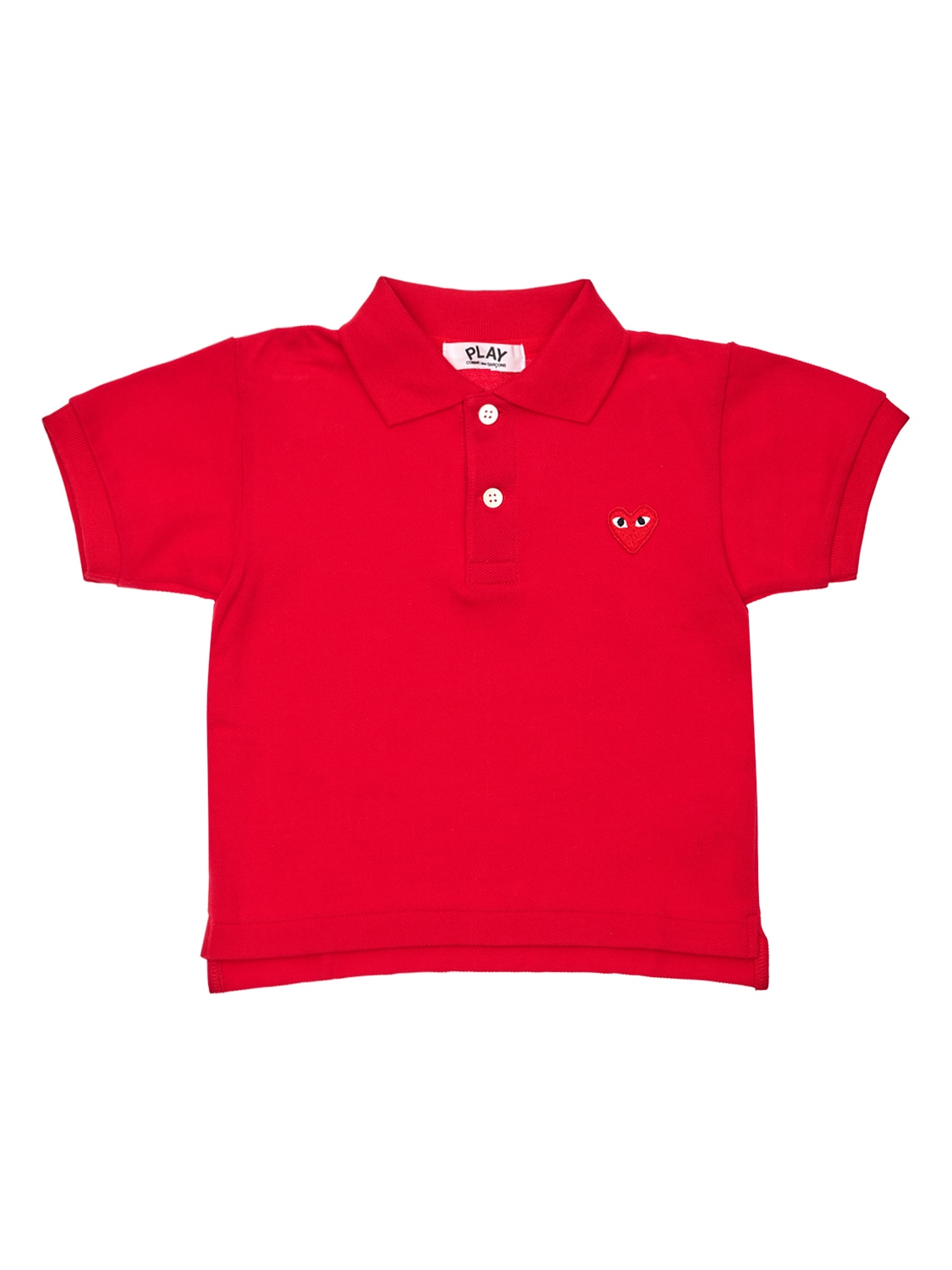 Piqué Polo Shirt W/ Logo Patch - COMME DES GARÇONS PLAY - Modalova