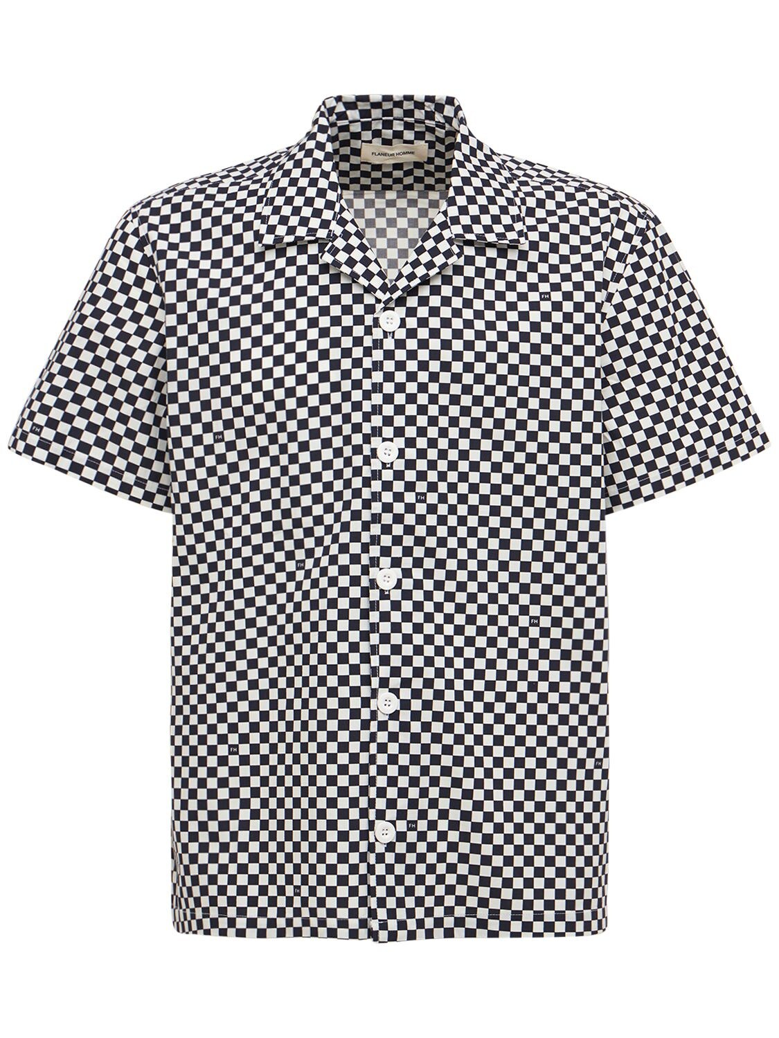 Camicia In Cotone Check - FLANEUR HOMME - Modalova
