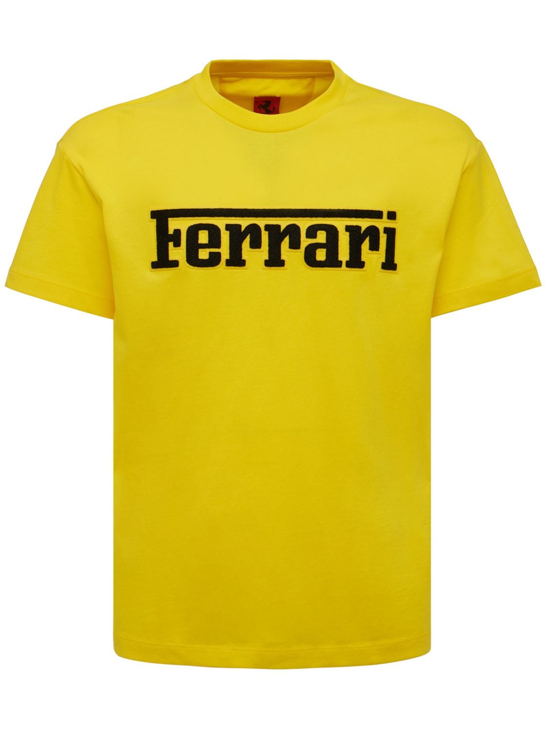 T-shirt In Cotone Con Logo - FERRARI - Modalova