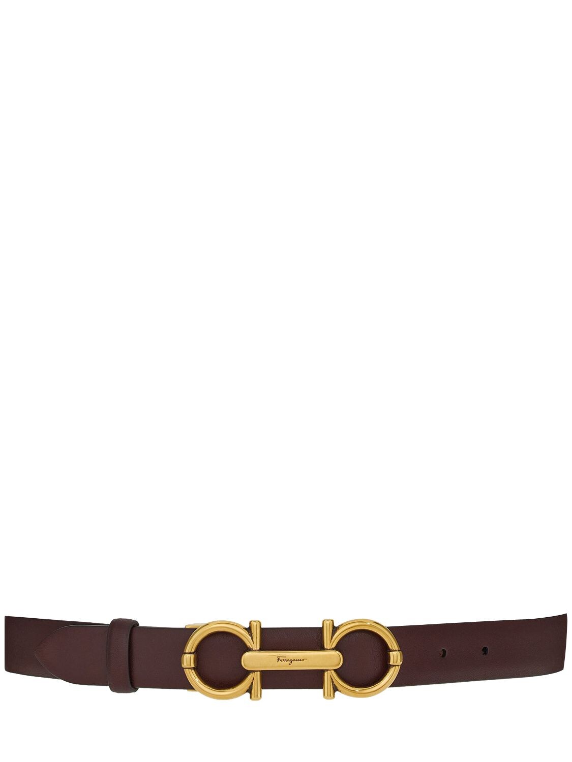 Cintura New Gancini In Pelle 2.5cm - SALVATORE FERRAGAMO - Modalova