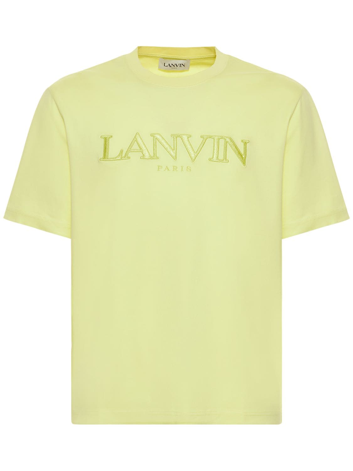 T-shirt In Cotone Con Ricamo Logo - LANVIN - Modalova