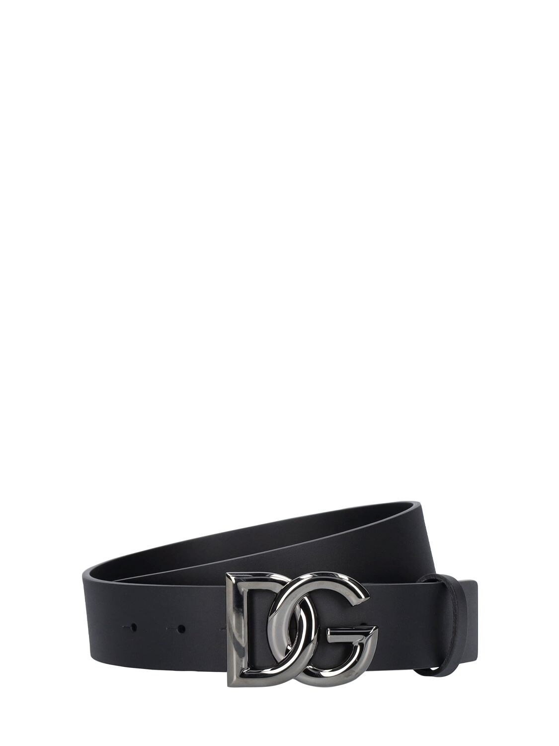 Cintura In Pelle Con Logo 3,5cm - DOLCE & GABBANA - Modalova