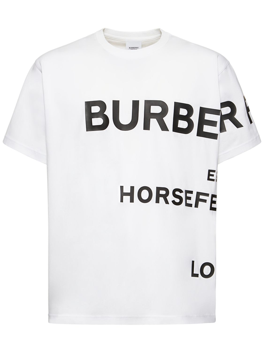 T-shirt Harlford In Cotone Con Logo - BURBERRY - Modalova