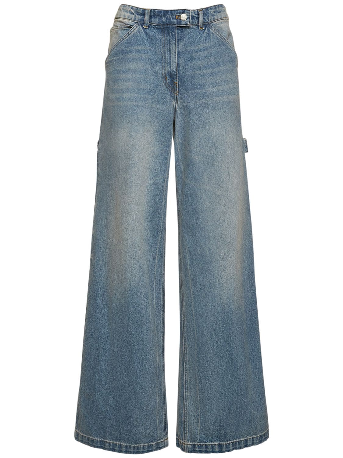 Jeans Vita Bassa Baggy Fit In Denim Di Cotone - COURREGES - Modalova