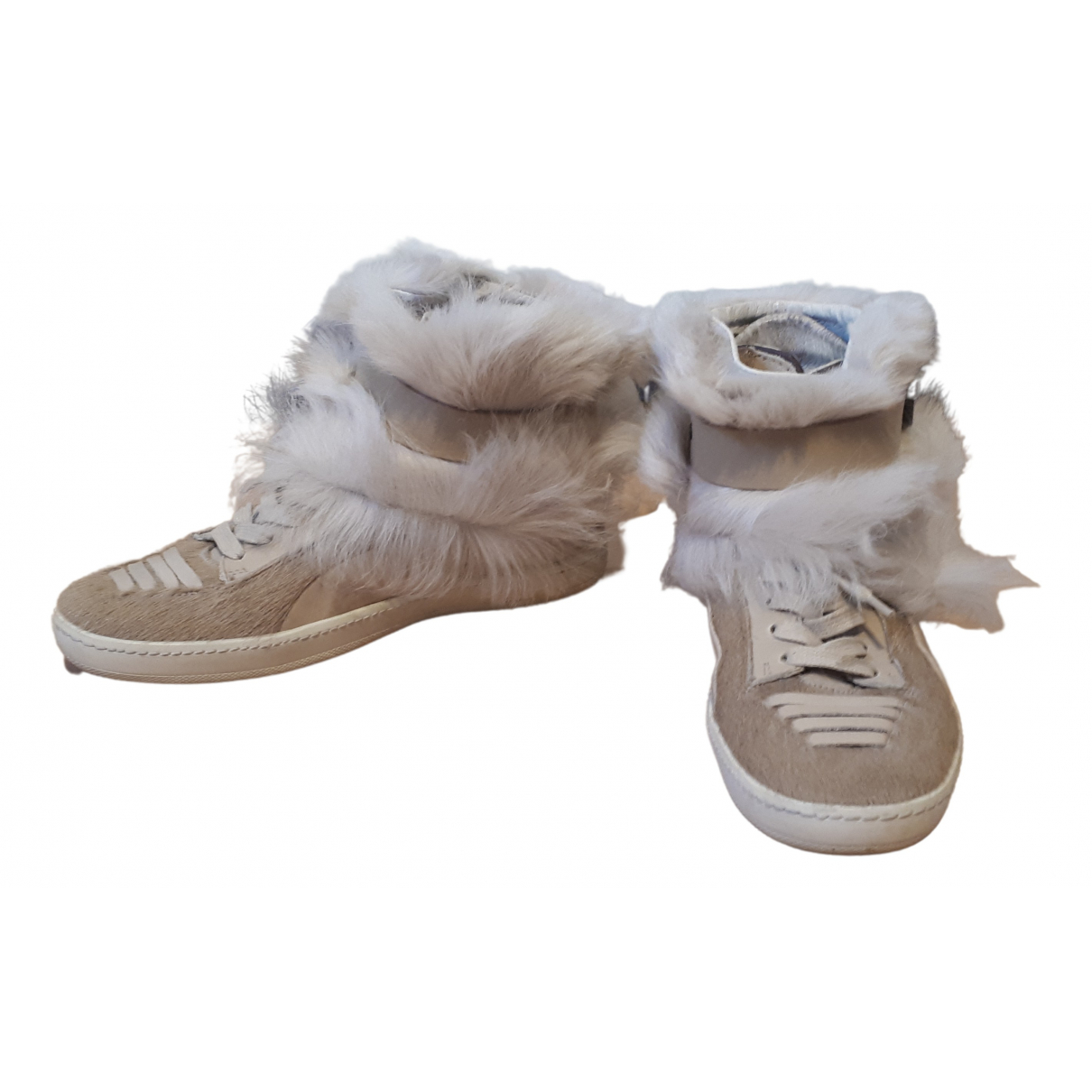 Sneakers in Pelle di vitello effetto cavallino - Alexander McQueen For P - Modalova