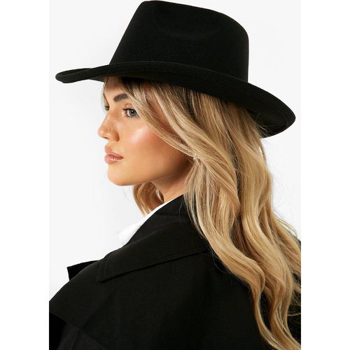 Cappello fedora stile Western in feltro in tinta unita - boohoo - Modalova