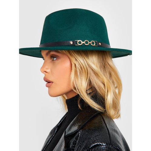 Cappello Fedora classico con catena - boohoo - Modalova