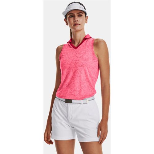 Polo senza maniche Playoff Wild Fields da donna Perfection / Shock / Metallico Argento XL - Under Armour - Modalova