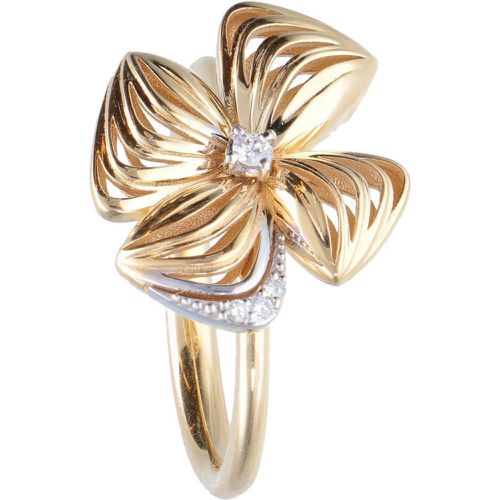 Anello design fiore con diamanti - ALFIERI & ST. JOHN - Modalova
