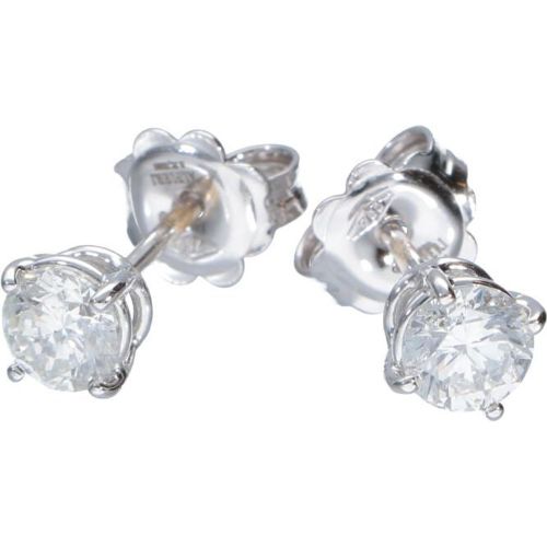 Orecchini punto luce in oro bianco con diamanti 1.02 ct - ALFIERI & ST. JOHN - Modalova