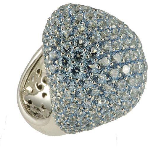 Anello pavè con topazi azzurri - ROBERTO DEMEGLIO - Modalova