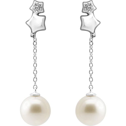 Orecchini pendenti con perle e diamanti - Bliss - Modalova
