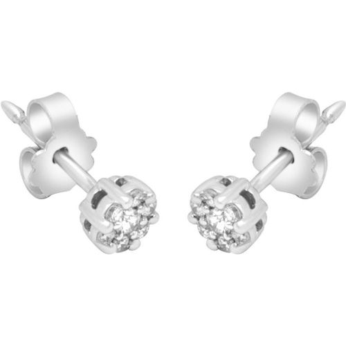 Orrecchini in oro bianco con diamanti ct 0.15 - ALFIERI & ST. JOHN - Modalova