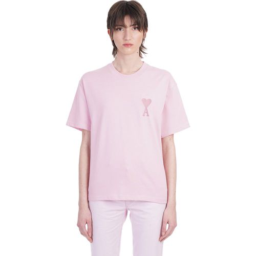 T-Shirt in Cotone Rosa - Ami Paris - Modalova