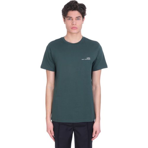 T-Shirt Item in Cotone Verde - A.P.C. - Modalova