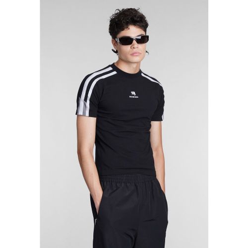 T-Shirt in Cotone Nero - Balenciaga - Modalova