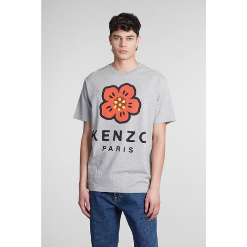 T-Shirt in Cotone Grigio - Kenzo - Modalova