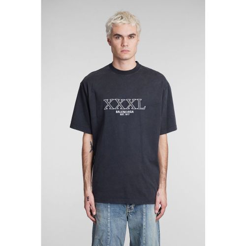 T-Shirt in Cotone Nero - Balenciaga - Modalova