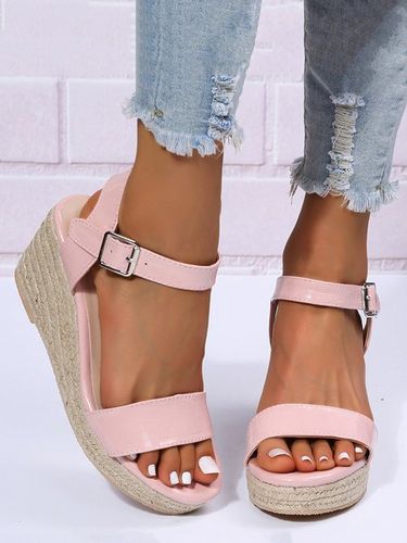 Vacanza Cinturino con fibbia Sandali con tacco espadrille - JustFashionNow - Modalova