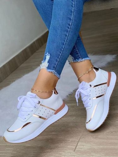 Donna Multicolore Casuale Allacciato Scarpe da ginnastica - JustFashionNow - Modalova