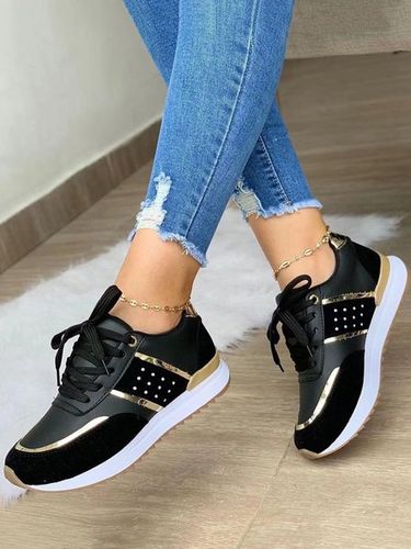 Donna Multicolore Casuale Allacciato Scarpe da ginnastica - JustFashionNow - Modalova